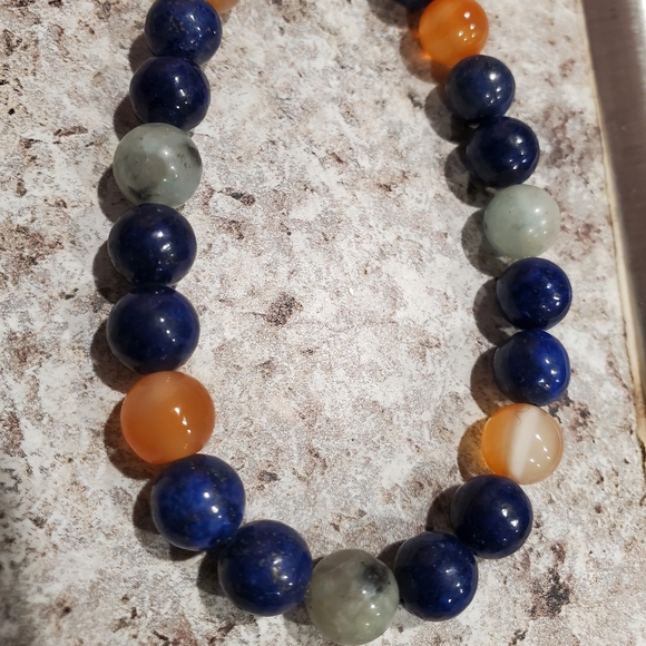 Triple Gemstone Bead Bracelet - Picture 2 of 3